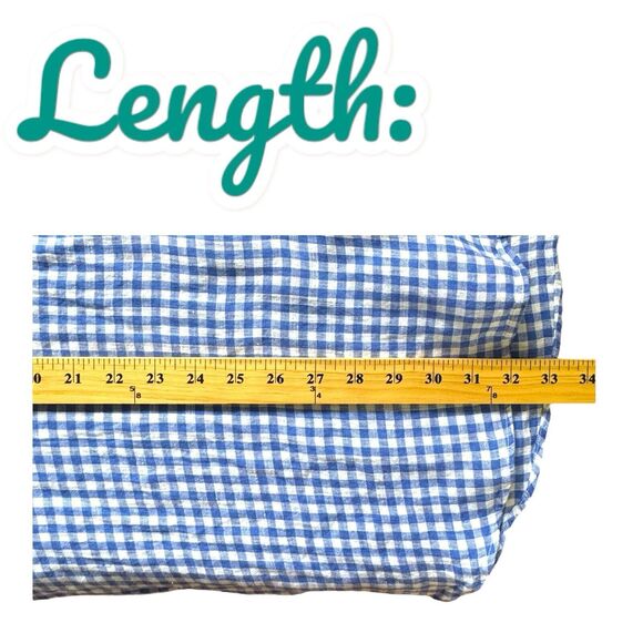 Michael Allens Shirt Mens XXL 100% Linen Blue Button Down Gingham Prep Heritage - Picture 12 of 15